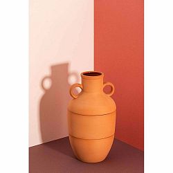 Hnedá keramická váza DOIY Terracotta, výška 27 cm