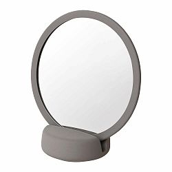 Sivé stolové kozmetické zrkadlo Blomus, výška 18,5 cm