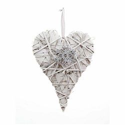 Závesná dekorácia v tvare srdca Ego Dekor Snowflake, výška 39 cm