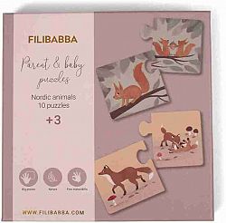 FILIBABBA Detské puzzle rodič a dieťa - severské zvieratká