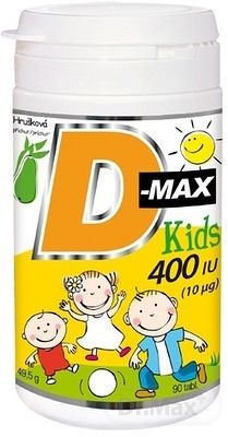 Vitabalans D-max Kids 400 IU žuvacie tabliety 90 ks