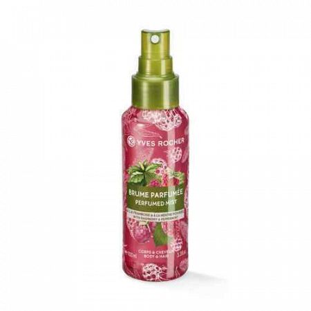 Yves Rocher Raspberry & Mint parfumovaný sprej na telo a vlasy 100 ml
